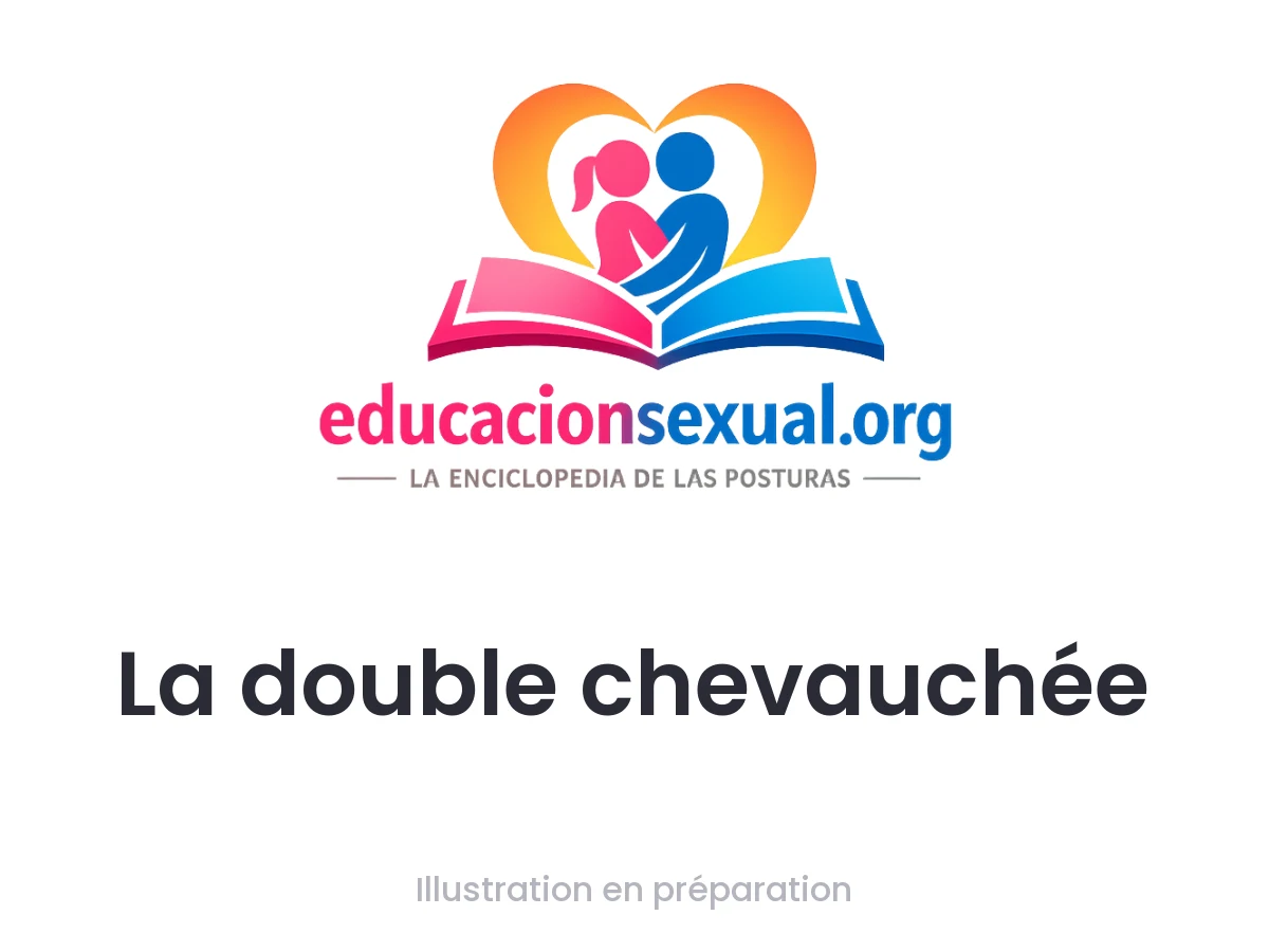 Position sexuelle La double chevauchée: Position à trois : une personne allongée sur le dos, jambes ouvertes, est pénétrée par une autre agenouillée entre elles, tout en faisant un