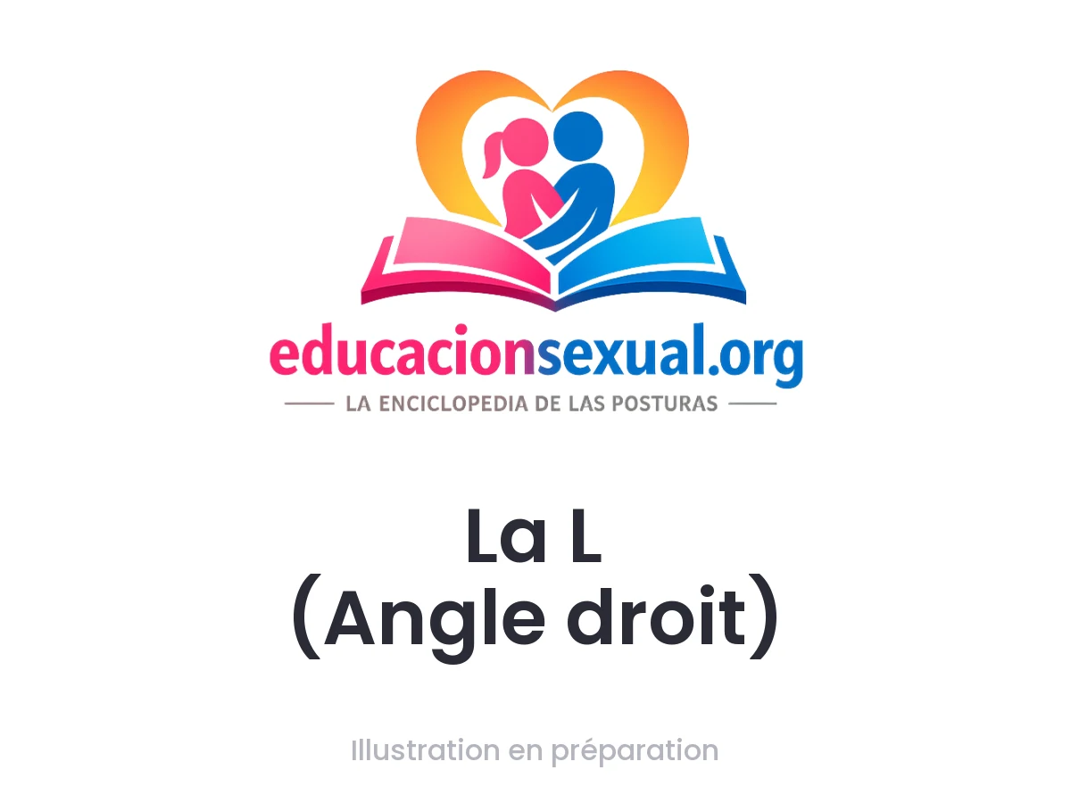 Position sexuelle La L (Angle droit): Une personne s'allonge sur le dos ; l'autre se place de côté, perpendiculairement, en glissant sous ses jambes de manière à ce que les corps