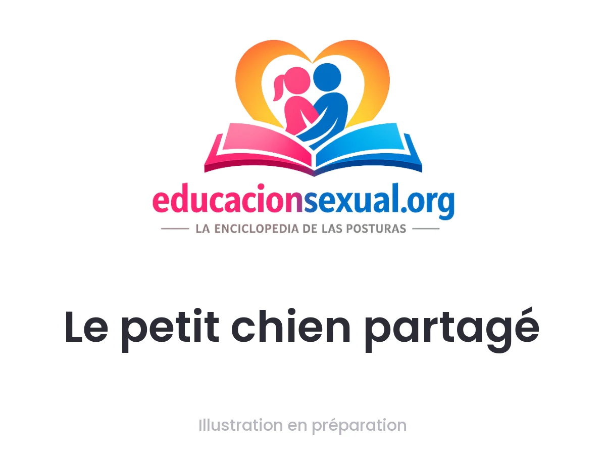 Position sexuelle Le petit chien partagé: Une personne en position du petit chien, tandis que les deux autres participent : l'une avec une pénétration et l'autre en stimulant manuell