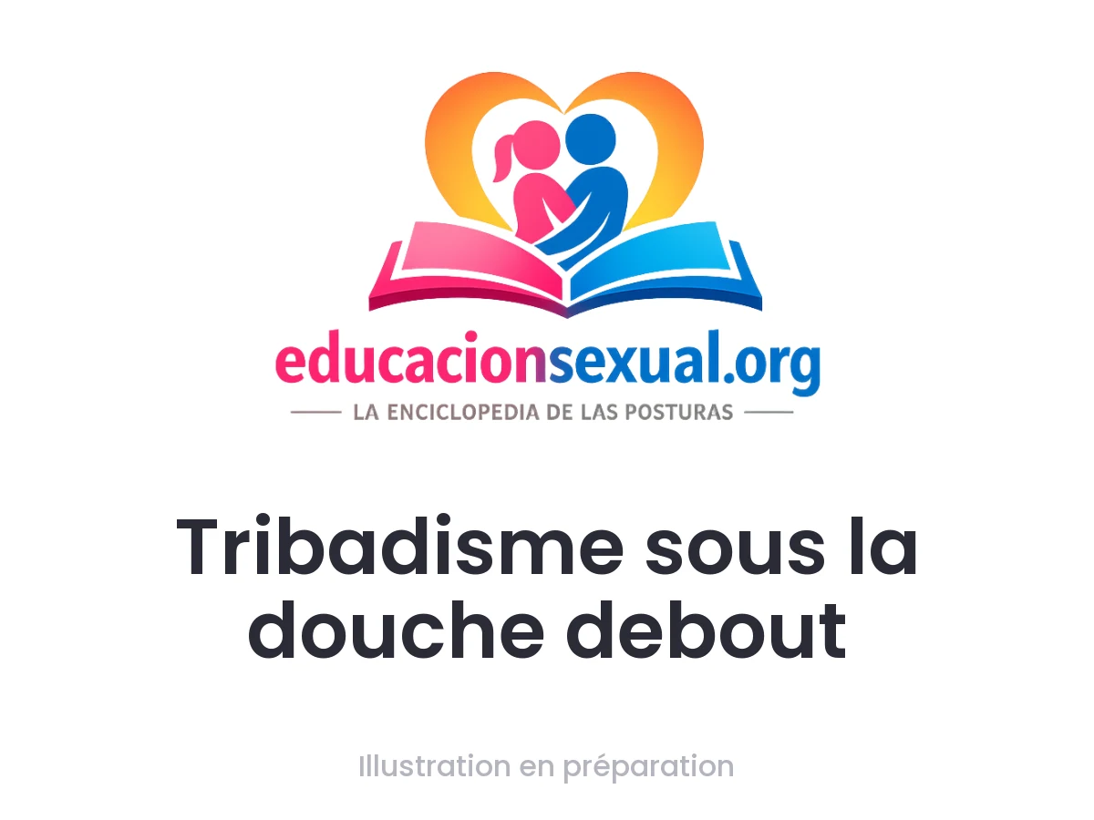 Position sexuelle Tribadisme sous la douche debout: Debout sous le jet d'eau, une femme appuie son dos contre le mur tandis que l'autre se place face à elle, les jambes entrelacées et les corp
