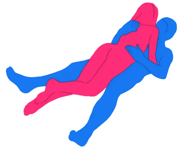 Posición sexual Tulipán Recostado